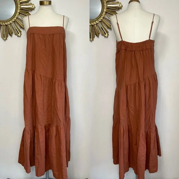 brown silk dress reformation Reformation Lune Silk Black Bean Brown Mesh Sleeveless Maxi Dress – The  Closet New York